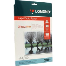 Фотобумага Lomond глянц/матовая двусторонняя  A4, 210 г/м, 50 л. (0102021)