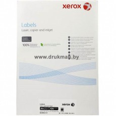 Наклейка XEROX матовая А4, 60 г/м2, 65 этикеток размером 38.1х21.2 мм, 100 л/п. (003R93177)