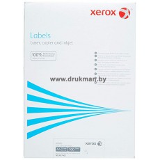 Наклейка XEROX матовая А4, 60 г/м2, 4 этикетки размером 105х148.5 мм, 100 л/п. (003R97402)