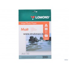 Фотобумага Lomond матовая двусторонняя A4, 200 г/м2, 50 л. (0102033)