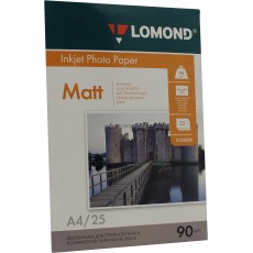 Фотобумага Lomond матовая односторонняя A4, 90 г/м, 25 л. (0102029)