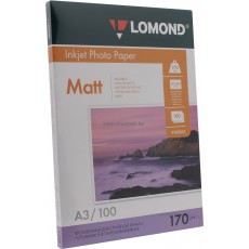 Фотобумага Lomond матовая двусторонняя A3, 170 г/м2, 100 л. (0102012)