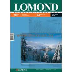Фотобумага Lomond матовая односторонняя  A4, 180 г/м, 25 л. (0102037)