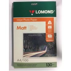 Фотобумага Lomond матовая двусторонняя A4, 130 г/м2, 100 л. (0102004)