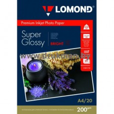 Фотобумага Lomond SuperGlossy односторонняя A4, 200 г/м, 20 л. (1101112)