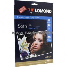 Фотобумага Lomond сатин A4, 270 г/м2, 20 л., Warm (1106200)