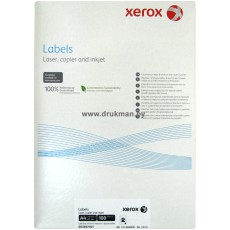 Наклейка XEROX матовая А4, 60 г/м2, 2 этикетки размером 210х148.5 мм, 100 л/п. (003R97401)