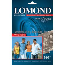 Фотобумага Lomond Semi-Glossy односторонняя 10х15, 260 г/м, 20 л. (1103302)